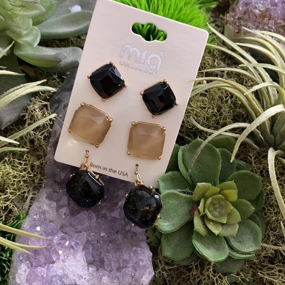 Mia Collection new with tags geometric earrings costume jewelry set - Picture 1 of 4